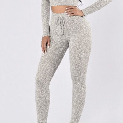 Fashion Nova Gray Wanderlust Soft Knit Leggings XS